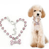 Stainless Steel Bones Crystal Dog Collars