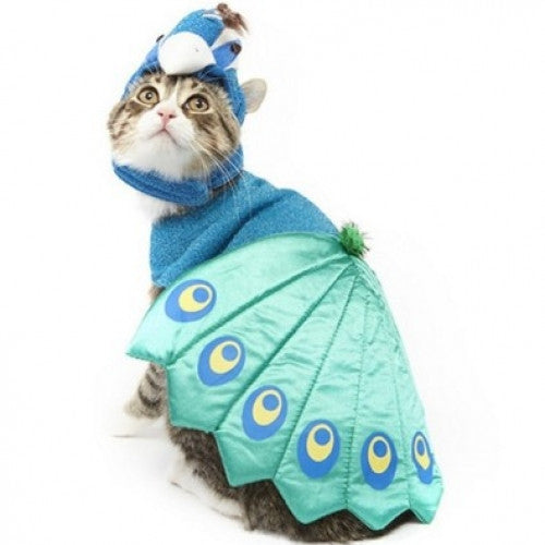 Halloween Costume Blue Pet Peacock