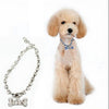 Stainless Steel Bones Crystal Dog Collars