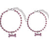 Stainless Steel Bones Crystal Dog Collars