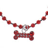 Stainless Steel Bones Crystal Dog Collars